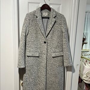 LOFT Women's Textured Gray Trench Coat